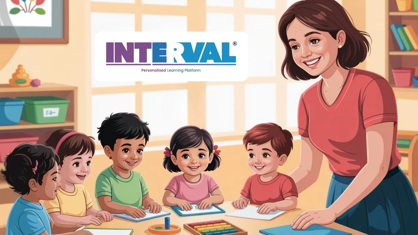 Montessori course near me, teacher guiding young children in a classroom with interactive learning activities.