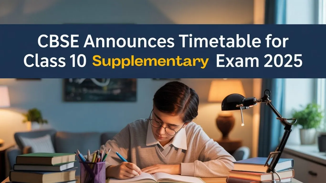 CBSE Class 10 Supplementary Exam Time Table 2025 Released