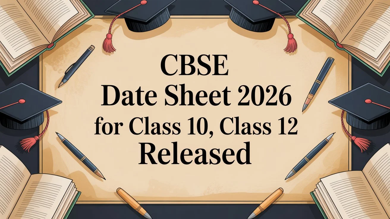 CBSE Date Sheet 2026 Out | Class 10 & 12 Tentative Time Table !