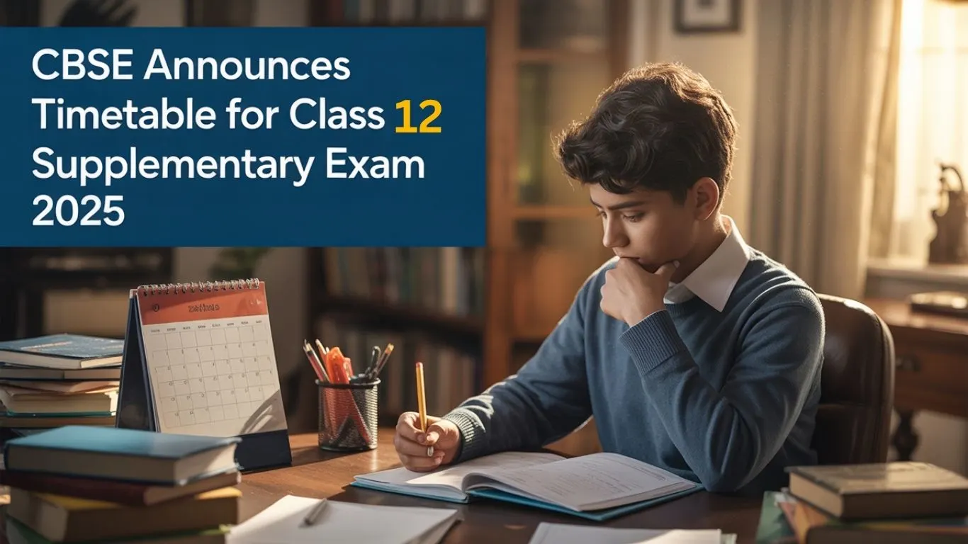 CBSE Declares Timetable for Class 12 Supplementary Exam 2025