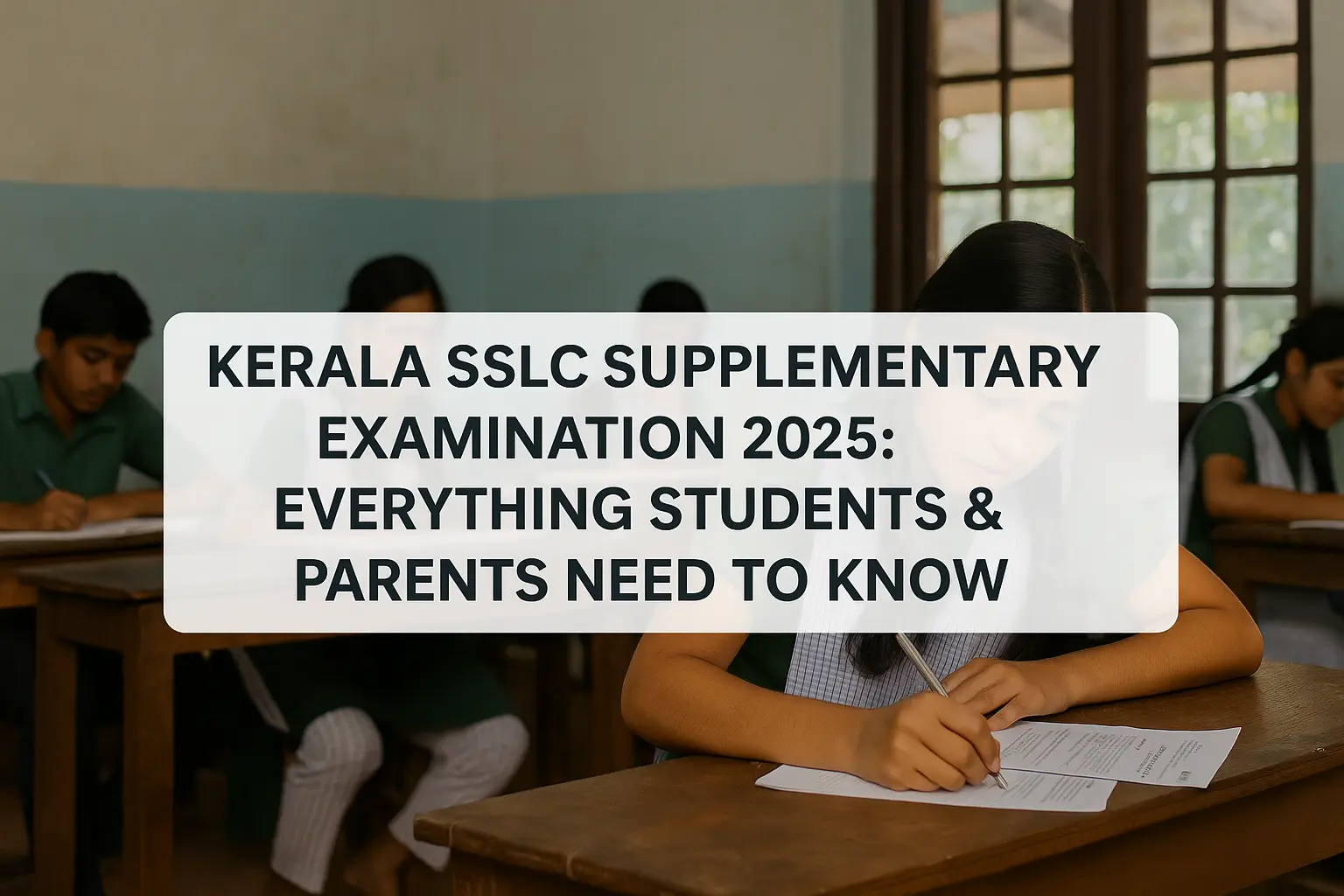 Kerala SSLC Supplementary (SAY) Exam 2025: Last Date!