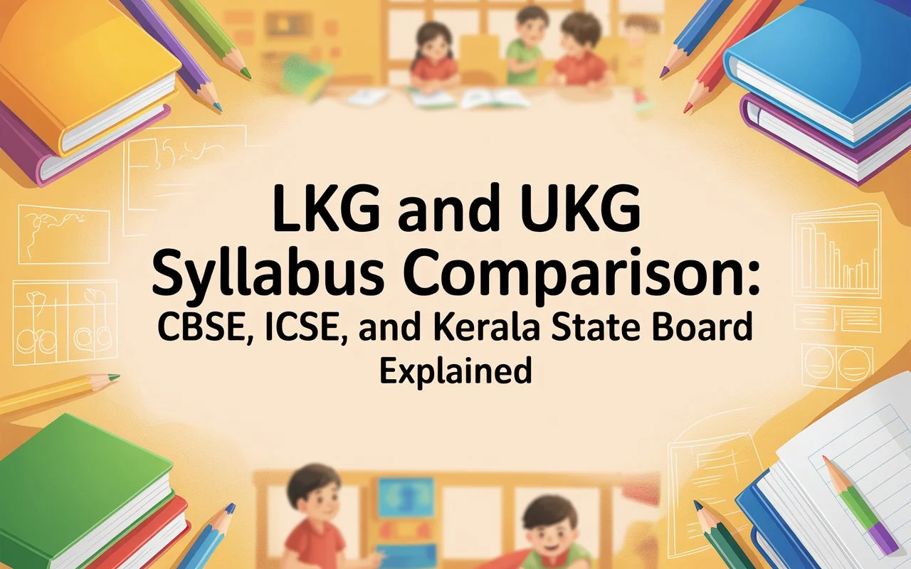LKG and UKG Syllabus Comparison | CBSE, ICSE & Kerala