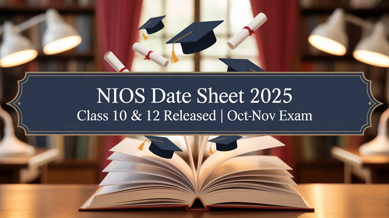 NIOS Date Sheet 2025 Class 10 & 12 Released | Oct-Nov Exam
