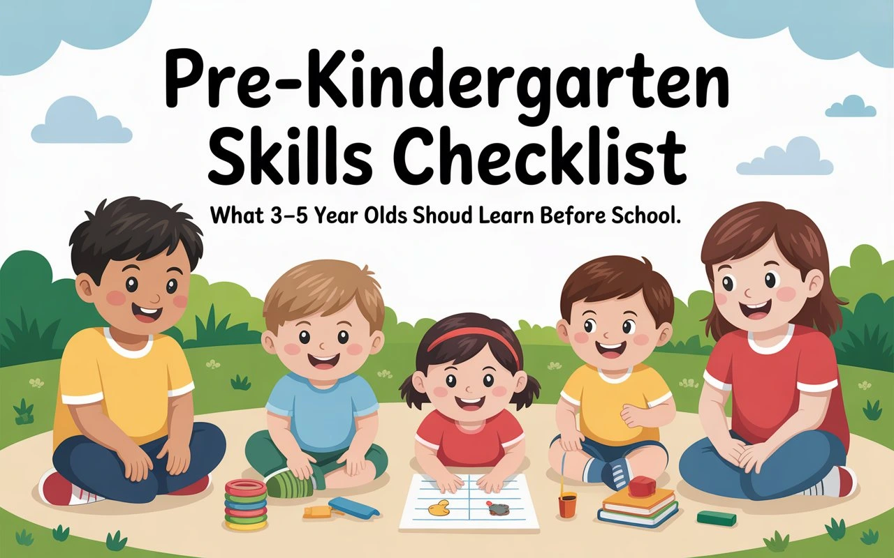 Pre-Kindergarten Skills Checklist 2025: 3–5 Year Olds Must Learn