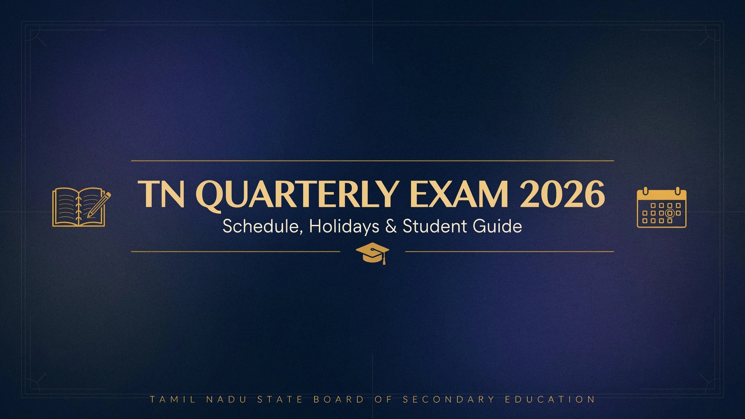 Tamil Nadu Quarterly Exam Date & Time Table 2026 | TN Quarterly Exam 2026