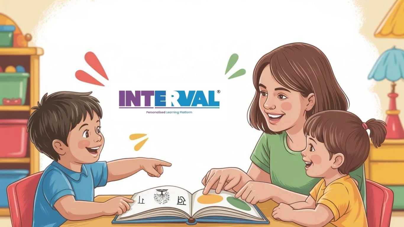 Mother teaching Hindi alphabet to kids online with fun activities – How to teach Hindi to kids online through interactive learning and storytelling.